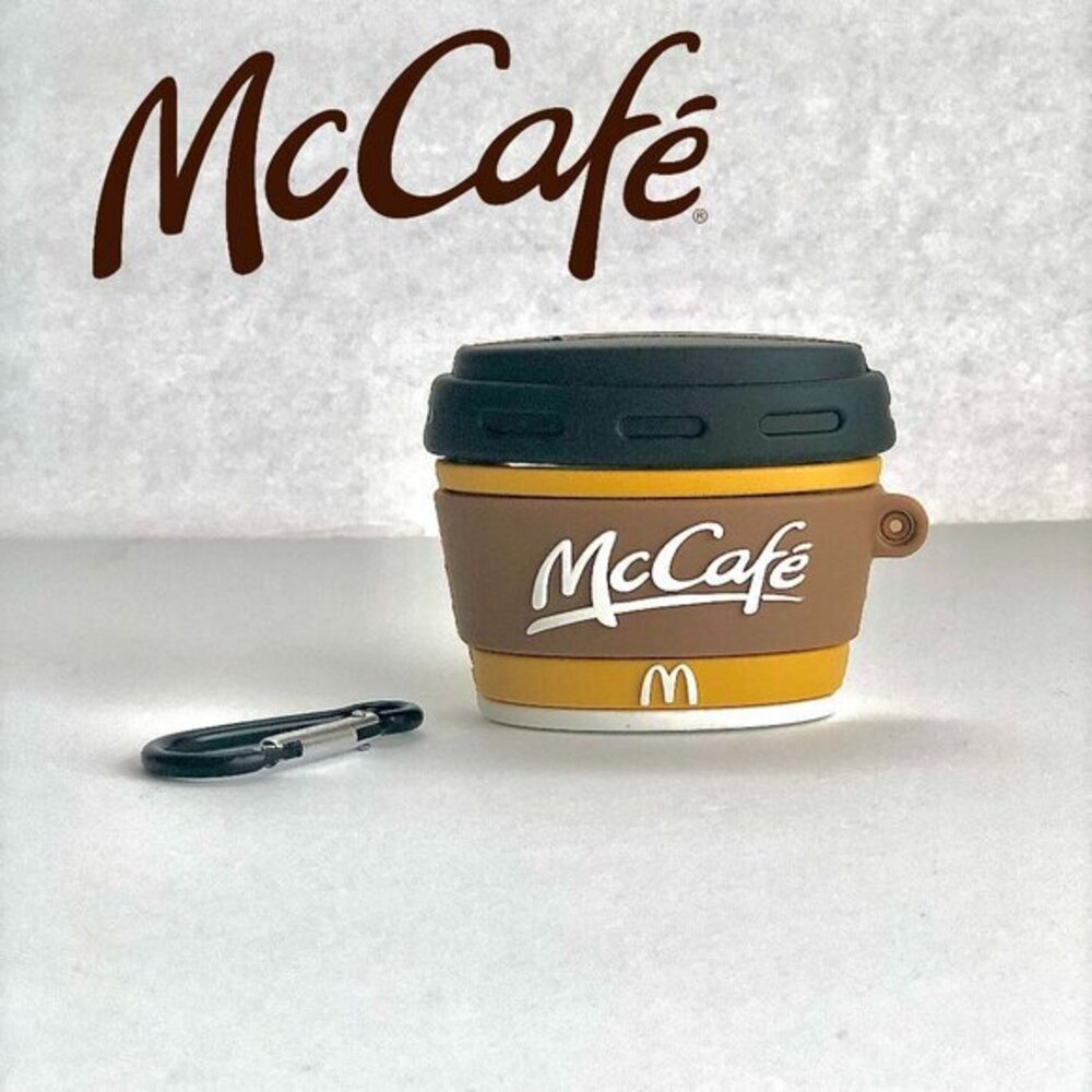 McDonald’s Coffee AirPod's Pro Case + Clip Cold Drink Unisex Brown Black NWT